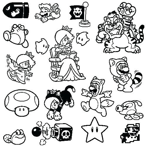 Super Mario 3d Land Coloring Pages To Print 500x500 Super Mario 3d Land Coloring Pages To Print