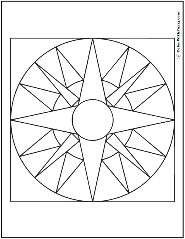 Geometric Coloring Pages To Print And Customize 590x762 Geometric Coloring Pages To Print And Customize