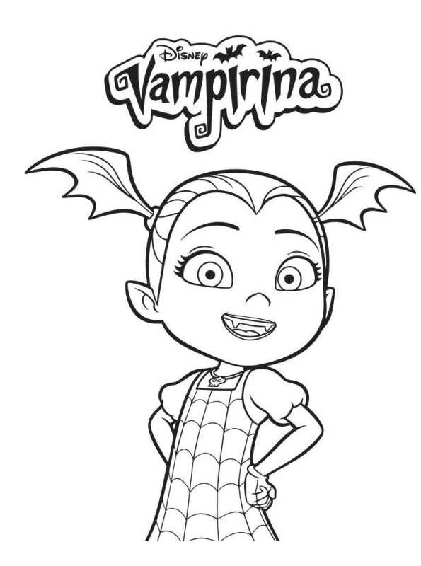 Kids N 4 Coloring Pages Of Vampirina 595x800 Kids N 4 Coloring Pages Of Vampirina