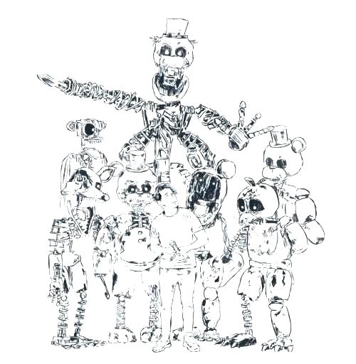 Fnaf Coloring Pages Nightmare 500x512 Fnaf Coloring Pages Nightmare