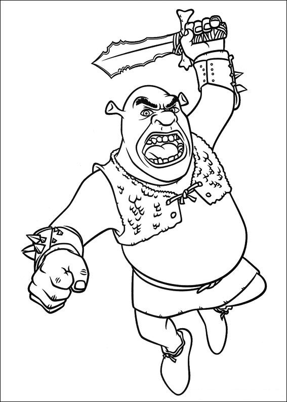 Coloring Page Disney Coloring Page Shrek 4 567x794 Coloring Page Disney Coloring Page Shrek 4