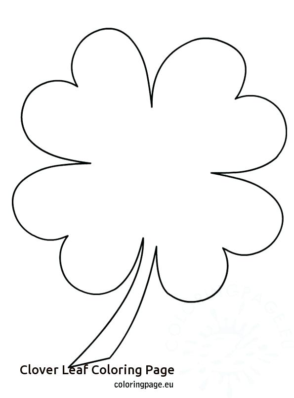 Clover Coloring Page 4 Leaf Clover Coloring Page For Clover Leaf 595x804 Clover Coloring Page 4 Leaf Clover Coloring Page For Clover Leaf