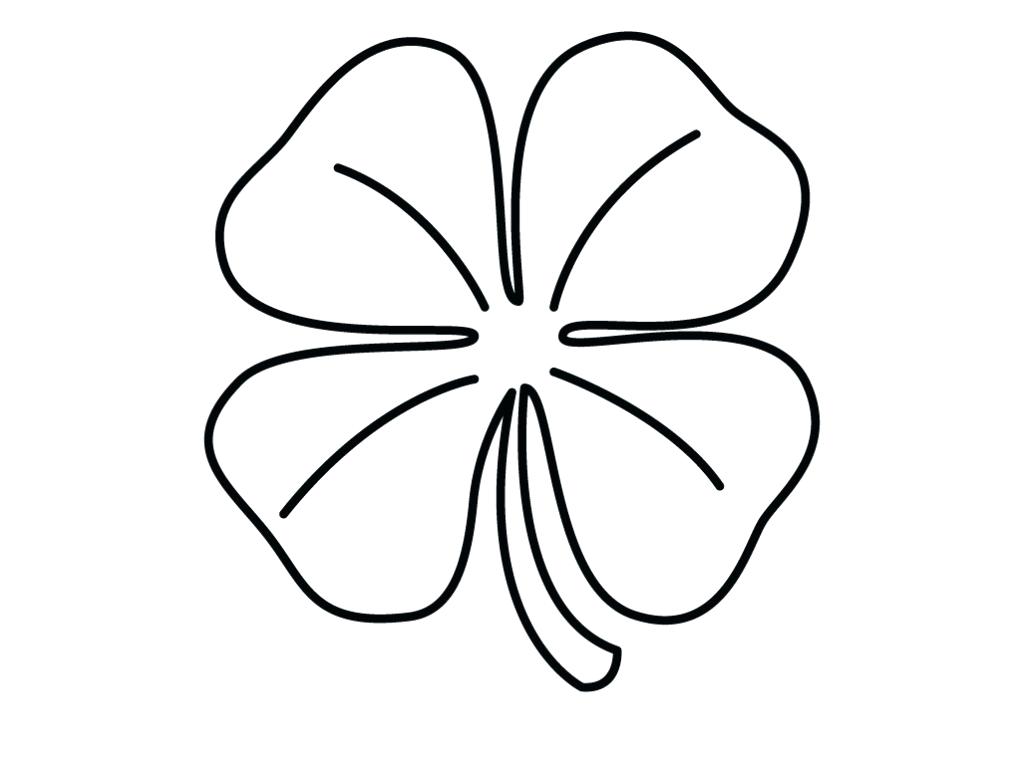 Clover Coloring Pages Printable Four Leaf Clover Coloring Pages 1024x765 Clover Coloring Pages Printable Four Leaf Clover Coloring Pages