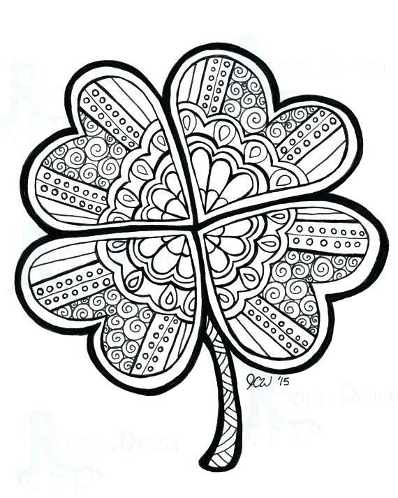 4 H Clover Coloring Sheet Small Four Leaf Clover Coloring Pages 570x713 4 H Clover Coloring Sheet Small Four Leaf Clover Coloring Pages