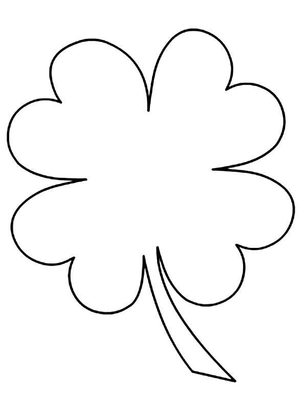 Kids Drawing Of Four Leaf Clover Coloring Page 600x808 Kids Drawing Of Four Leaf Clover Coloring Page