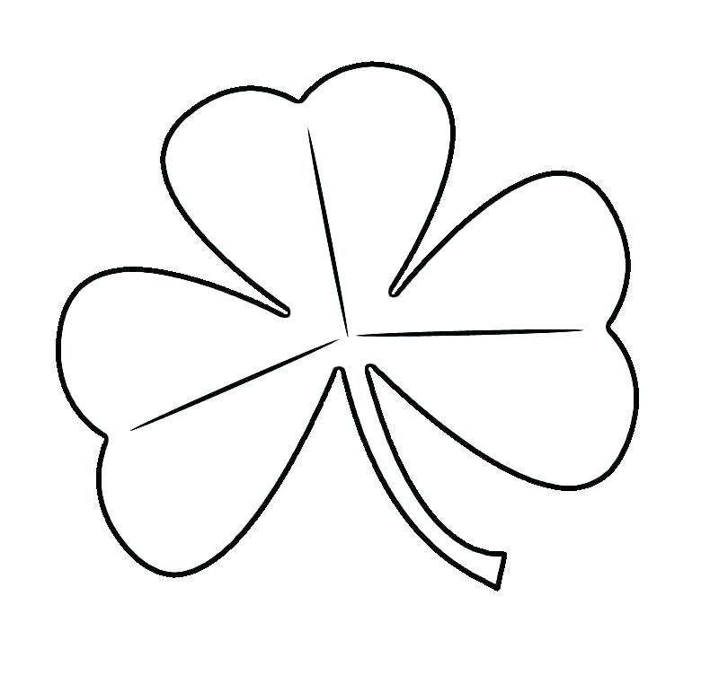 Template For Three Leaf Clover Printable Coloring 4 Leaf Clover 800x752 Template For Three Leaf Clover Printable Coloring 4 Leaf Clover