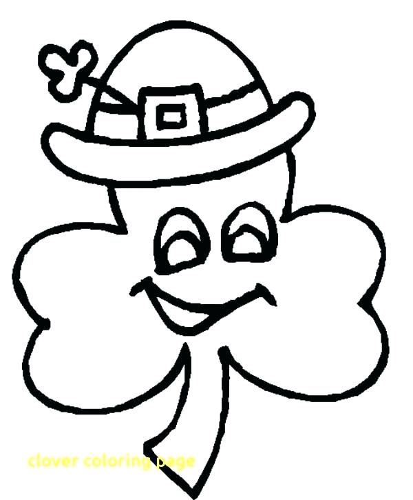 Clover Coloring Page 600x725 Clover Coloring Page