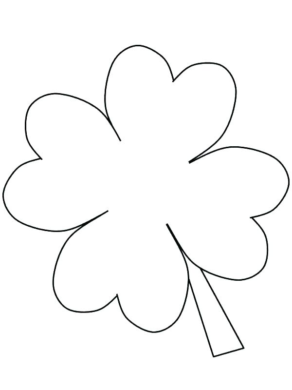 Clover Coloring Free Printable Four Leaf Clover Coloring Pages 600x800 Clover Coloring Free Printable Four Leaf Clover Coloring Pages