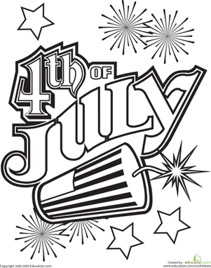 301x382 4th Of July Color By Number Worksheet