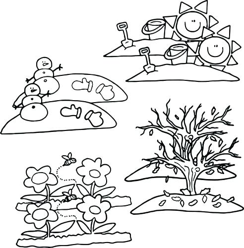 492x500 Seasons Coloring Pages Printable