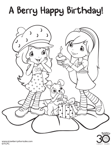 12 Strawberry Shortcake Birthday Party Printable Coloring Pages 373x489 12 Strawberry Shortcake Birthday Party Printable Coloring Pages