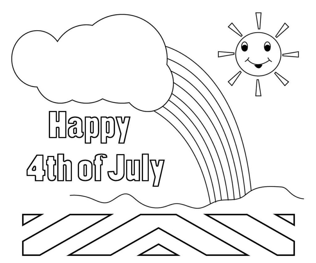 1024x853 4th Of July Coloring Pages Free