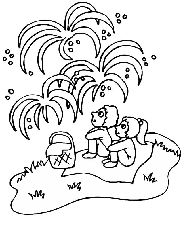 Fourth Of July Fireworks Coloring Pages 636x792 Fourth Of July Fireworks Coloring Pages
