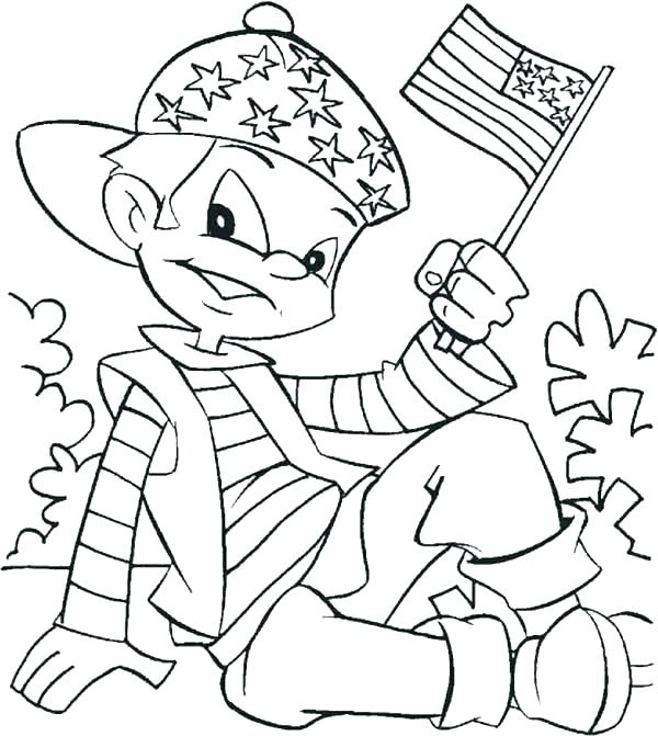 600x671 Free 4th Of July Coloring Pages