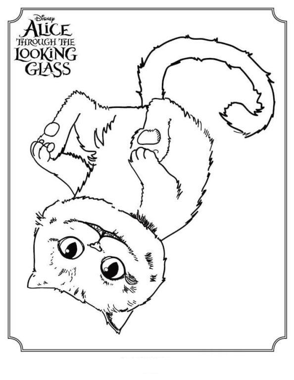 Kids N 5 Coloring Pages Of Alice Through The Looking Glass 594x768 Kids N 5 Coloring Pages Of Alice Through The Looking Glass