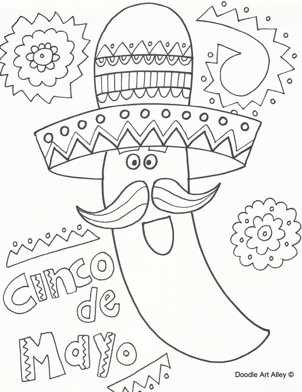 Cinco De Mayo Coloring Pages 618x800 Cinco De Mayo Coloring Pages