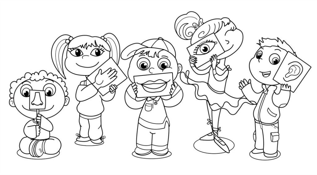 1024x568 5 Senses Coloring Pages Free Five Senses Coloring Pages Many