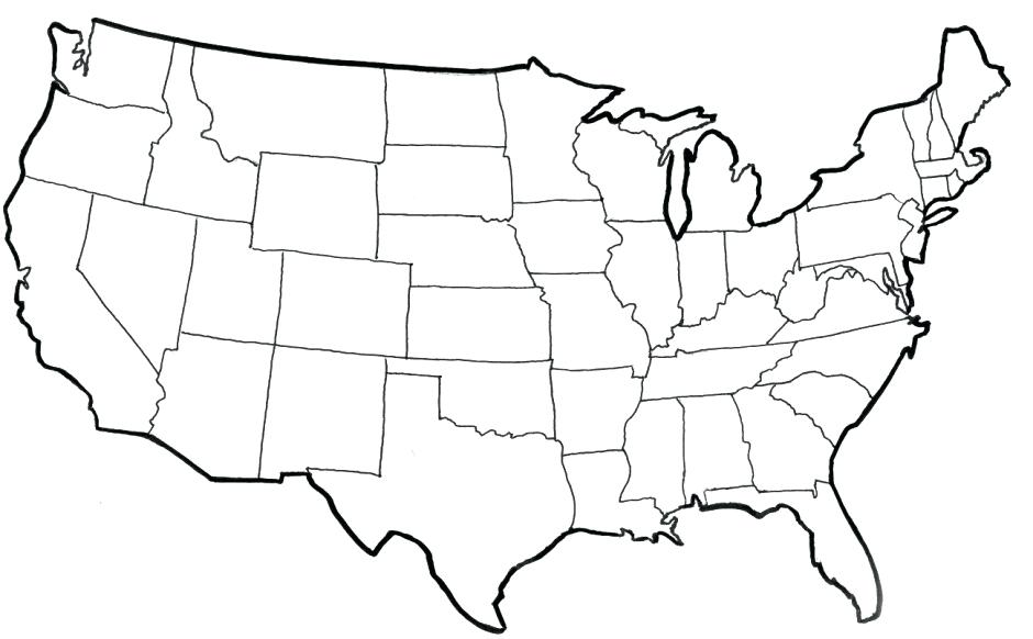 Usa Coloring Pages Map Page United States With Regard 940x582 Usa Coloring Pages Map Page United States With Regard