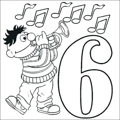 400x400 Number 6 Coloring Page Number 6 Coloring Page Number 6 Coloring