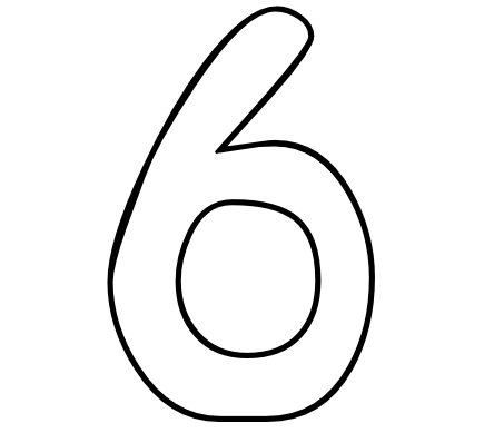 444x389 Number 6 Coloring Pages Printable