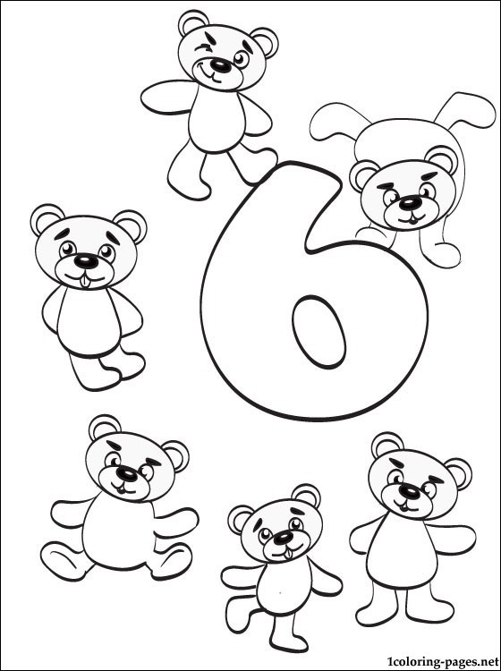 560x750 Number 6 Six Coloring Page Coloring Pages