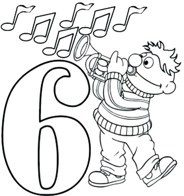 600x639 Amazing Number 6 Coloring Page Sesame Street Coloring Pictures