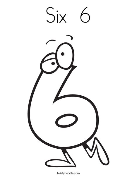468x605 Six 6 Coloring Page
