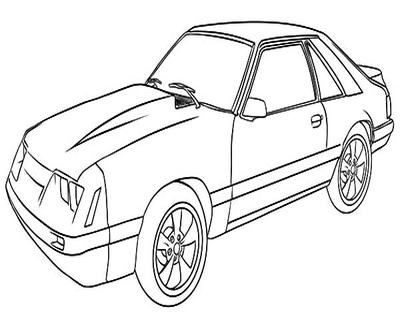 400x322 Ford Mustang Drawing Coloring How To Draw