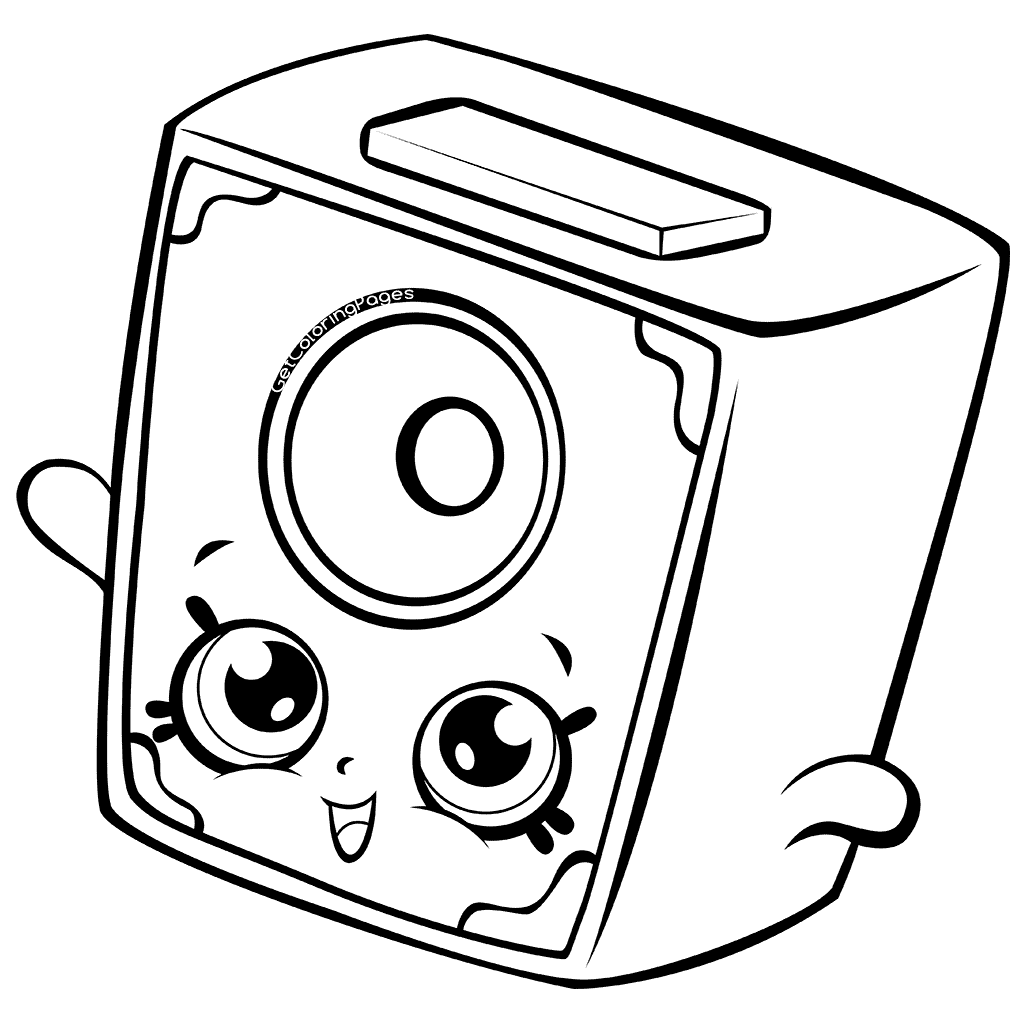1024x1024 Little Squeeky Speaker Coloring Page Season 7 Shopkins Party
