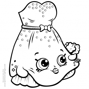 300x300 Wedding Dress Shopkins 7 Coloring Page Shopkins Coloring Pages