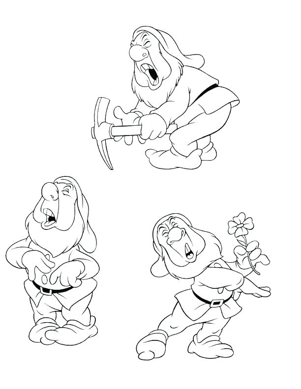 Seven Dwarfs Coloring Pages 7 Dwarfs Coloring Pages Kids Under 7 612x792 Seven Dwarfs Coloring Pages 7 Dwarfs Coloring Pages Kids Under 7