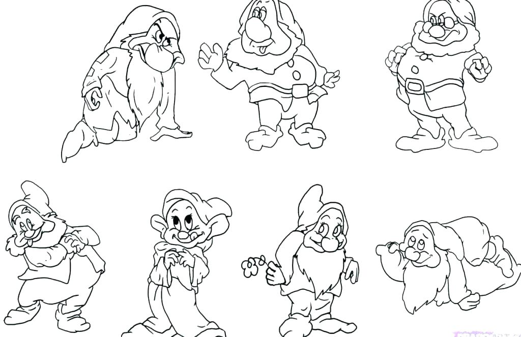 7 Dwarfs Coloring Pages 7 Dwarfs Coloring Pages Snow White 1024x663 7 Dwarfs Coloring Pages 7 Dwarfs Coloring Pages Snow White