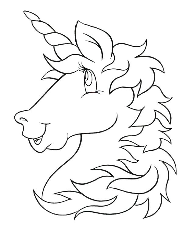 Easy Unicorn Coloring Page 600x759 Easy Unicorn Coloring Page
