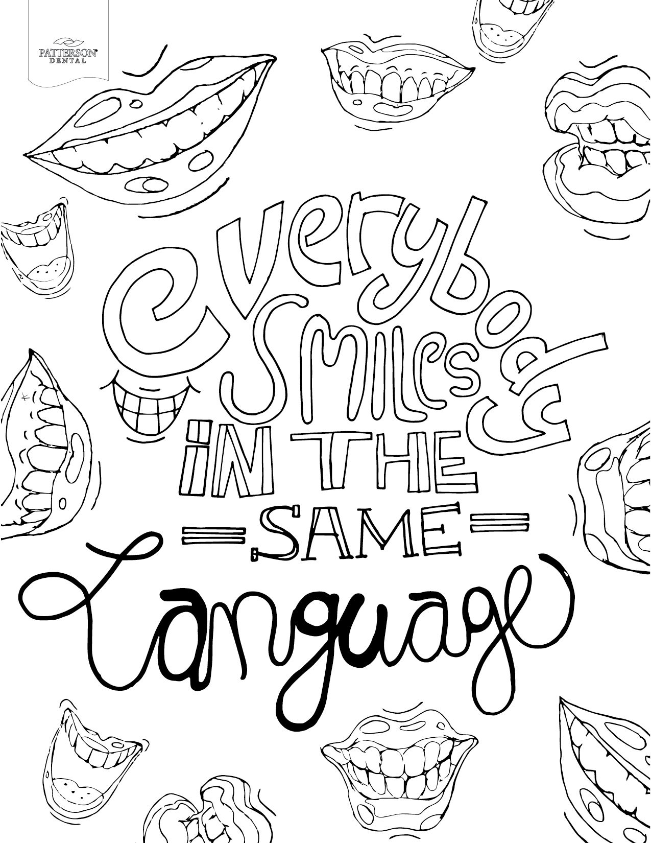 1275x1650 Coloring Pages Smile 9