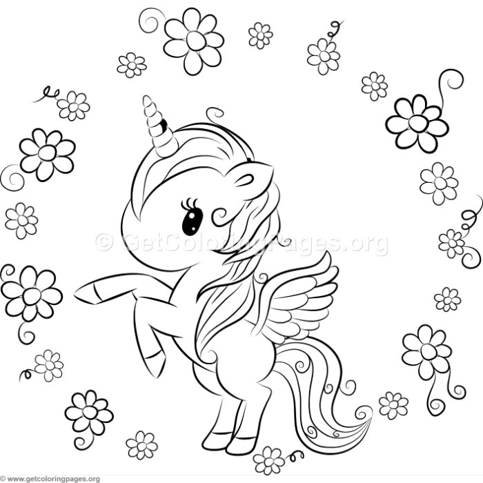 700x700 Cute Unicorn 9 Coloring Pages