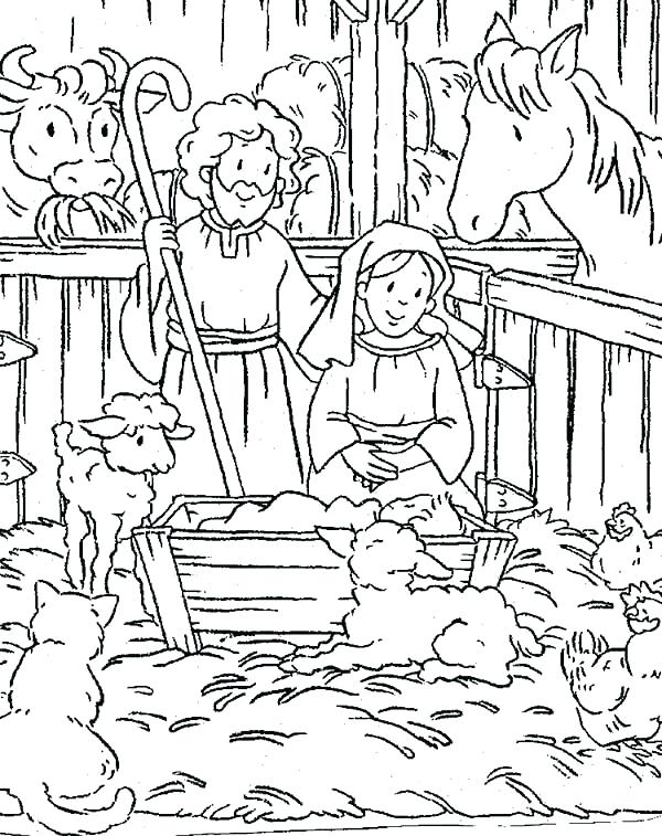 600x757 Christmas Story Coloring Pages Preschool Coloring Pages Coloring