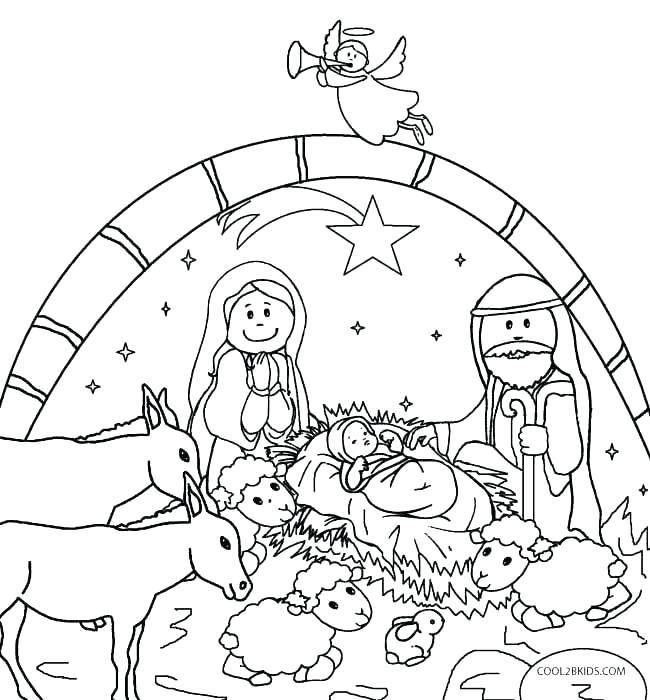 650x700 Nativity Coloring Pages Printable Nativity Coloring Page Nativity