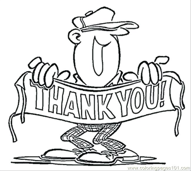 650x583 Thank You Coloring Pages Thank You Coloring Page Coloring Pages