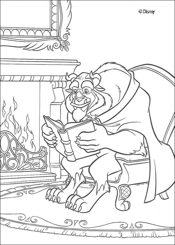 607x850 Coloring Page About The Beauty And The Beast Disney Movie. Nice