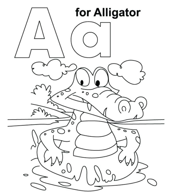 Coloring Page Alligator A Coloring Pages Letter A Coloring Pages 600x672 Coloring Page Alligator A Coloring Pages Letter A Coloring Pages