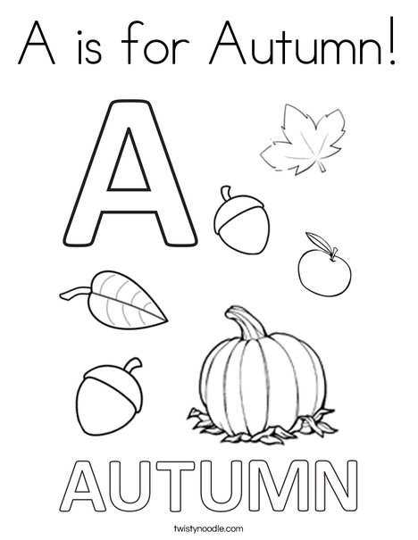 A Is For Autumn Coloring Page 468x605 A Is For Autumn Coloring Page