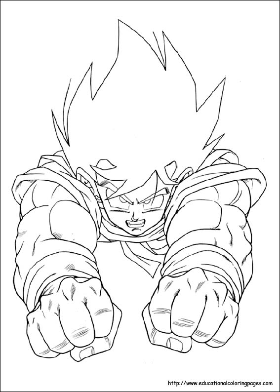567x794 Dragonball Z Coloring Pages Free For Kids