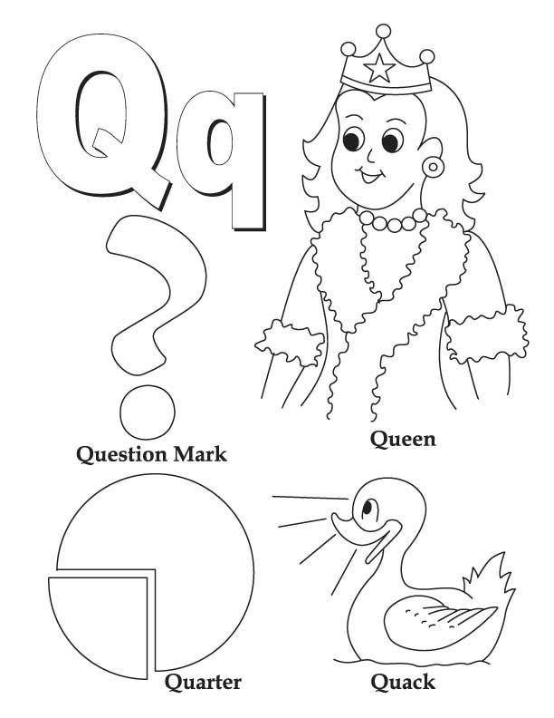 612x792 Q Coloring Page