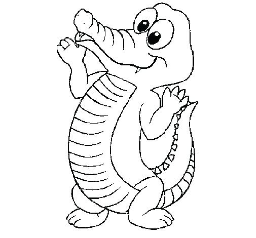 505x470 Baby Crocodile Colouring Pages Aardvark Coloring Page