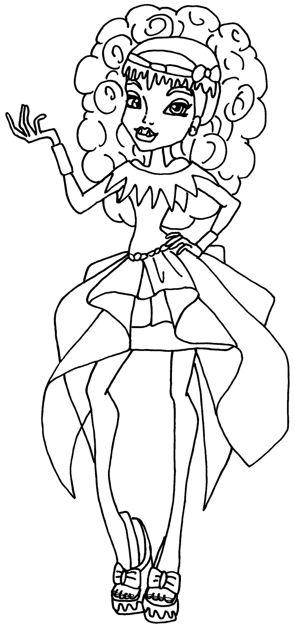 1024x2207 Monster High 13 Wishes Coloring Pages