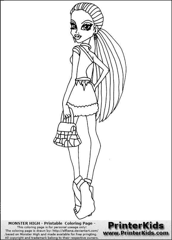 580x812 Monster High Abbey Coloring Pages