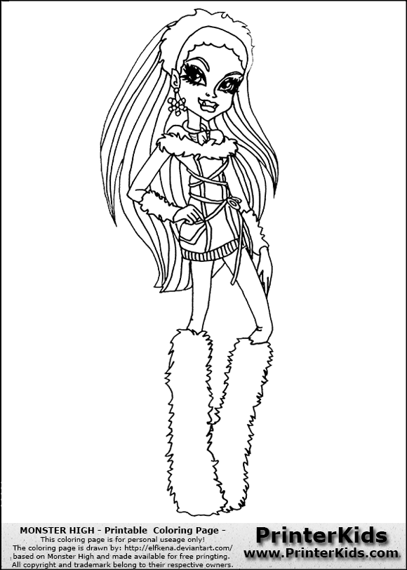 580x812 Monster High Abbey Coloring Pages