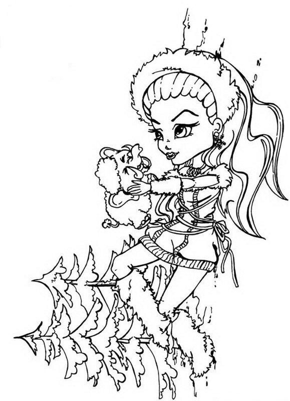 579x800 Abbey Bominable Monster High Coloring Page