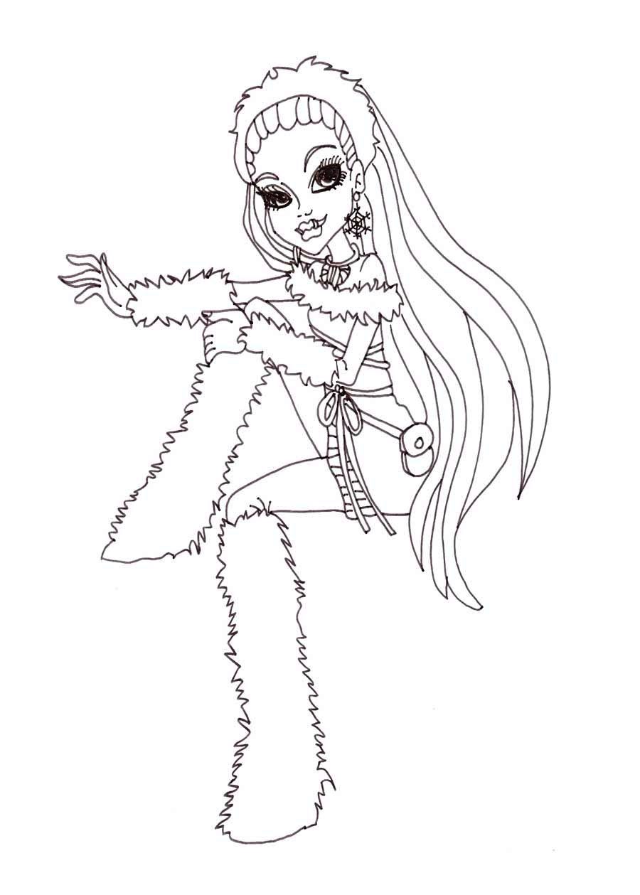 900x1259 Abbey Bominable Monster High Coloring Page Monster High