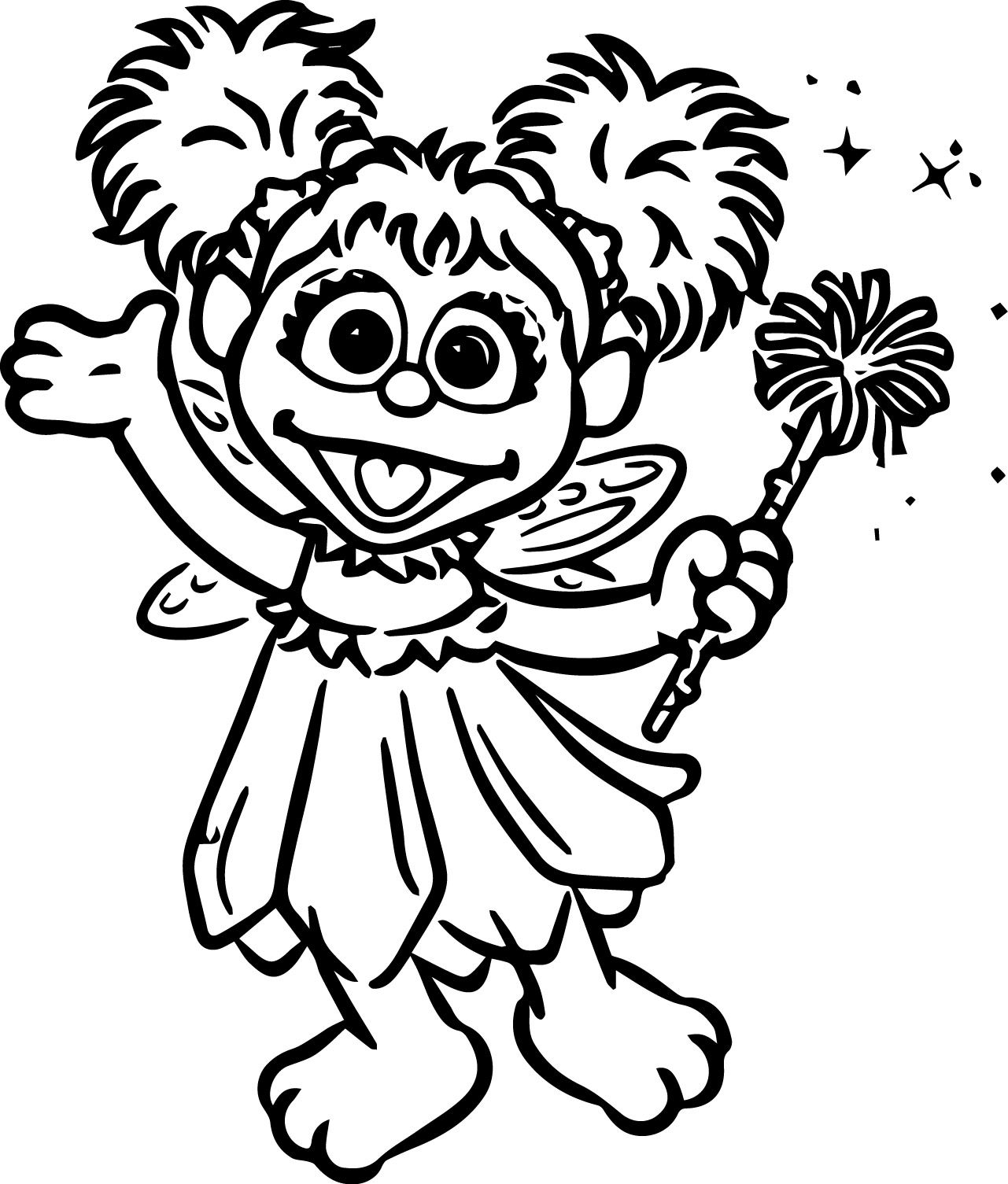 1281x1505 Tattly Sesame Street Characters Abby Cadabby Grande Coloring Page